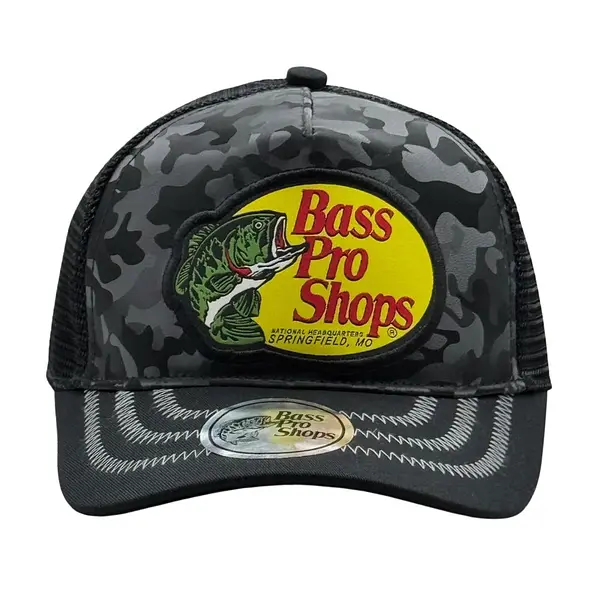 Bass Pro Shops Negra Reflectiva Parche Amarillo