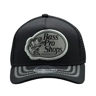 Bass Pro Shops Malla Negra Parche Gris Zigzag