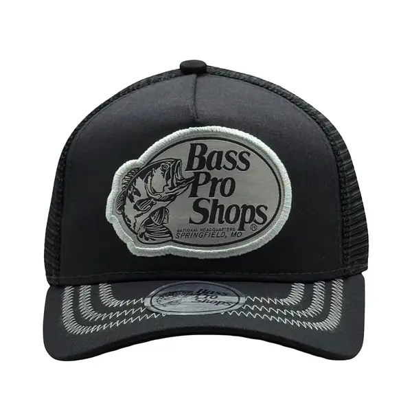 Bass Pro Shops Malla Negra Parche Gris Zigzag