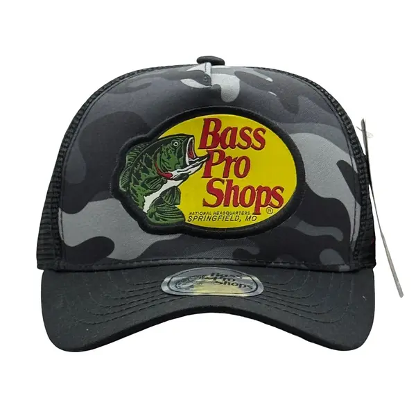 Bass Pro Shops Camuflada Gris Oscuro Parche Amarillo