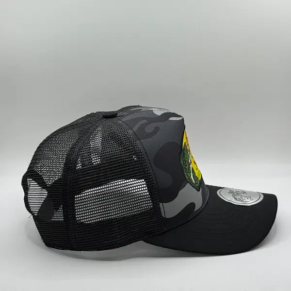 Bass Pro Shops Camuflada Gris Oscuro Parche Amarillo