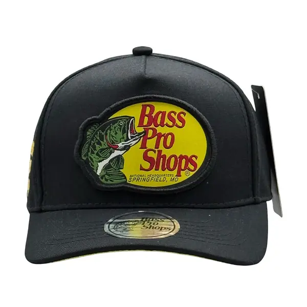 Bass Pro Shops Negra Completa Parche Amarillo