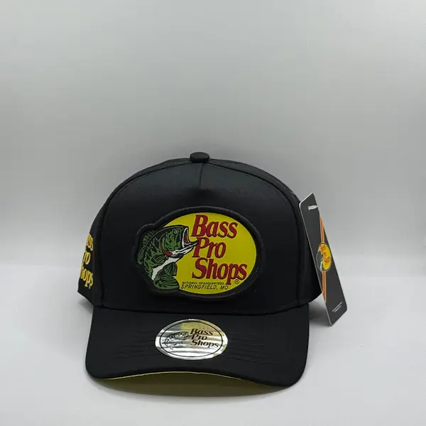 Bass Pro Shops Negra Completa Parche Amarillo