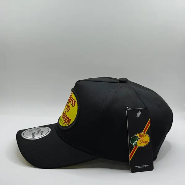 Bass Pro Shops Negra Completa Parche Amarillo