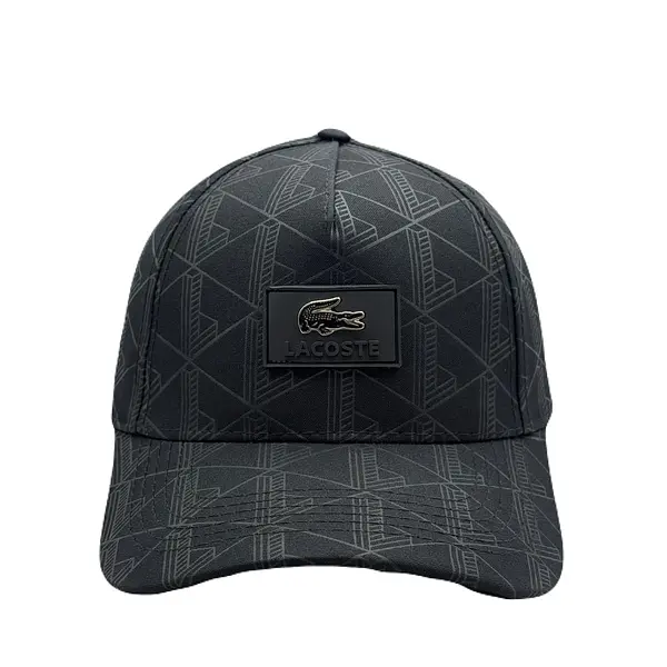 Gorra Lacoste Negra Parche Goma Pin