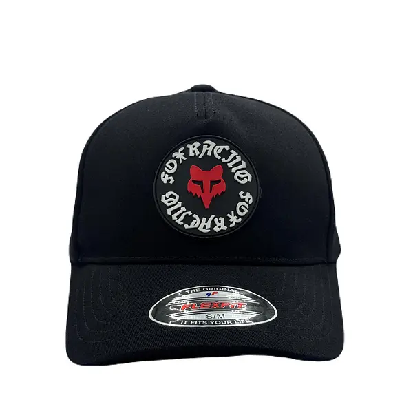 Gorra Cerrada Fox Negra Zorro Rojo