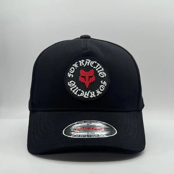 Gorra Cerrada Fox Negra Zorro Rojo
