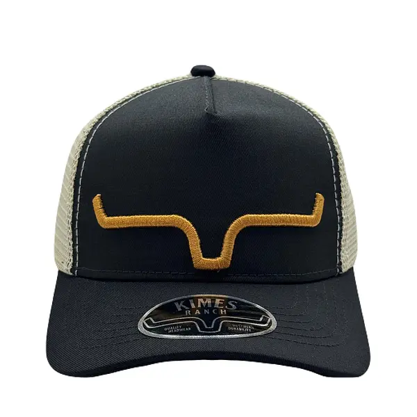 Gorra Kimes Negra Amarillo Malla Beige