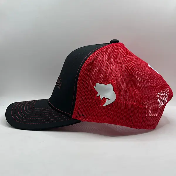 Gorra Columbia Negra Malla Roja