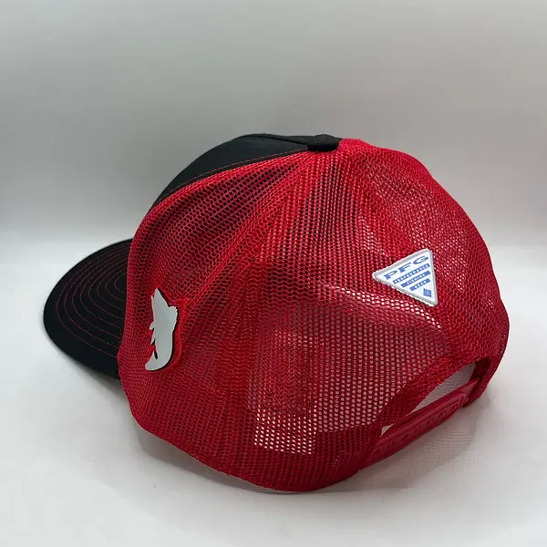 Gorra Columbia Negra Malla Roja