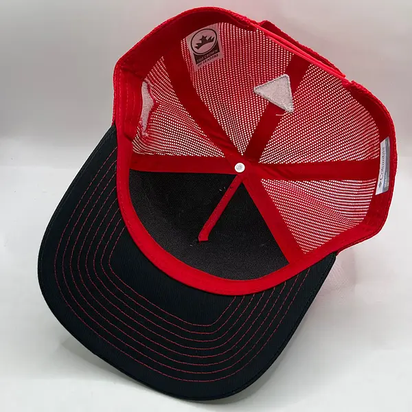 Gorra Columbia Negra Malla Roja