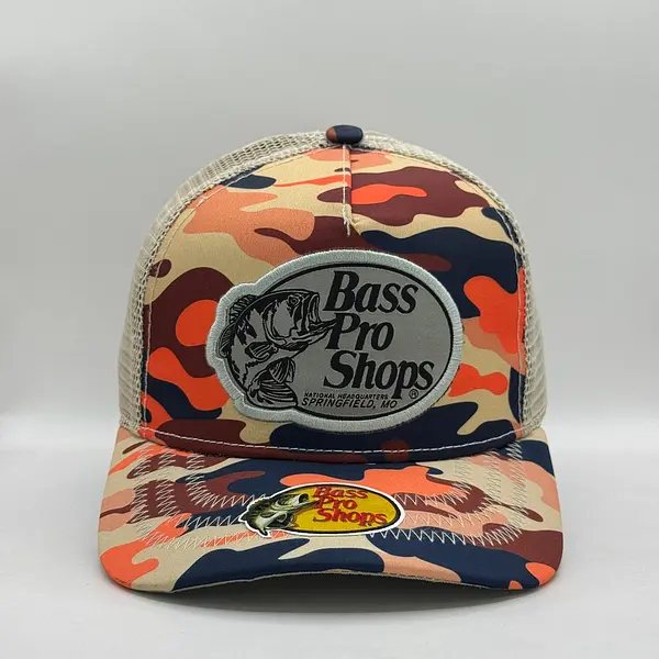 Bass Pro Shops Camuflada Naranja Parche Gris