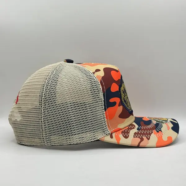 Bass Pro Shops Camuflada Naranja Parche Azul