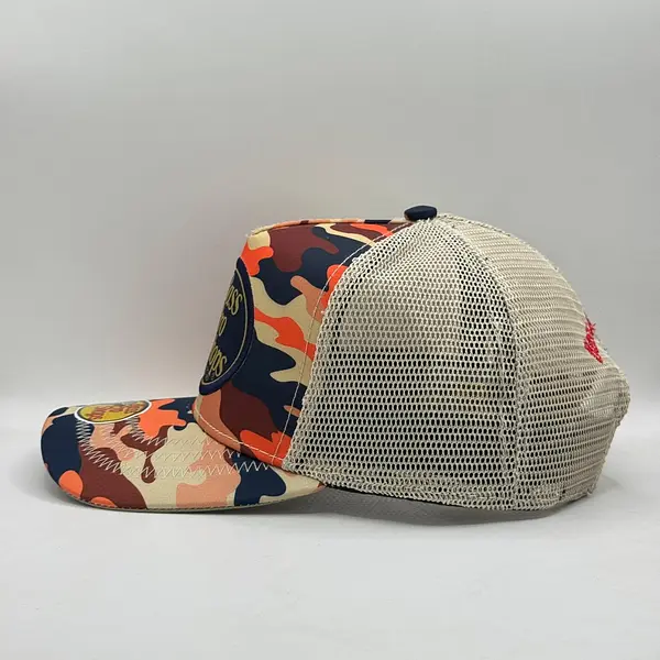Bass Pro Shops Camuflada Naranja Parche Azul