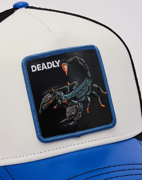 Deadly Escorpión Blanca Visera Azul