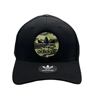 Gorra Adidas Negra Logo Circular Verde