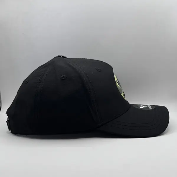 Gorra Adidas Negra Logo Circular Verde