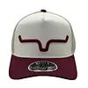 Gorra Kimes Blanca Visera Vino Tinto