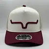Gorra Kimes Blanca Visera Vino Tinto