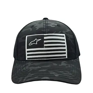 Gorra Alpinestar Camuflado Negro Bandera