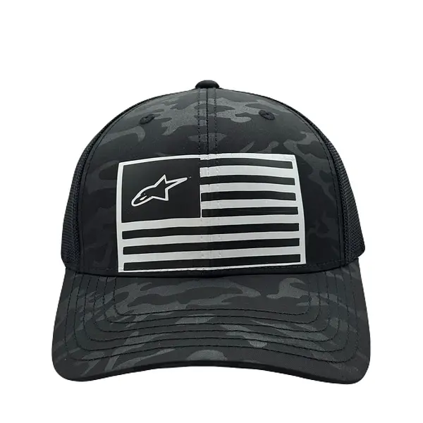 Gorra Alpinestar Camuflado Negro Bandera