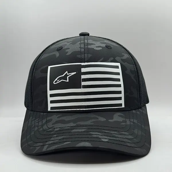 Gorra Alpinestar Camuflado Negro Bandera