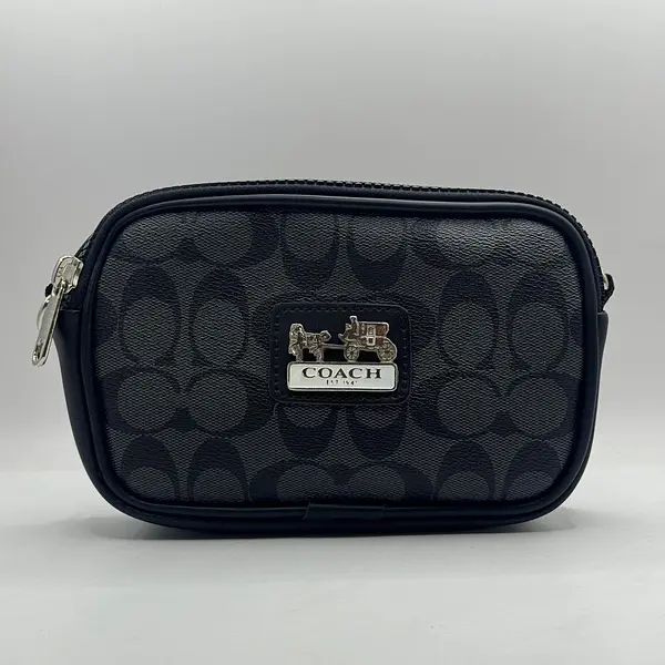 Carriel Con Monedero Coach Gris