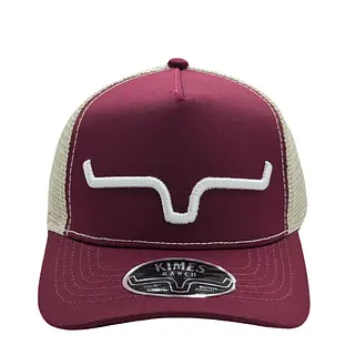 Gorra Kimes Vino Tinto Malla Beige