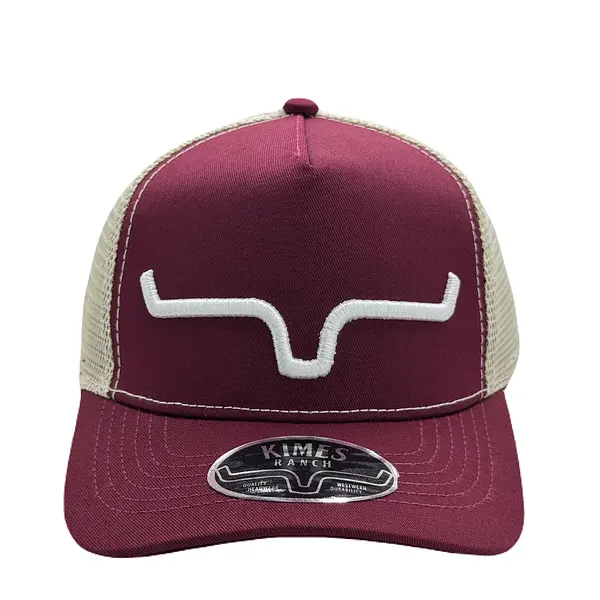 Gorra Kimes Vino Tinto Malla Beige