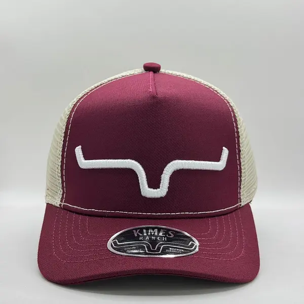 Gorra Kimes Vino Tinto Malla Beige