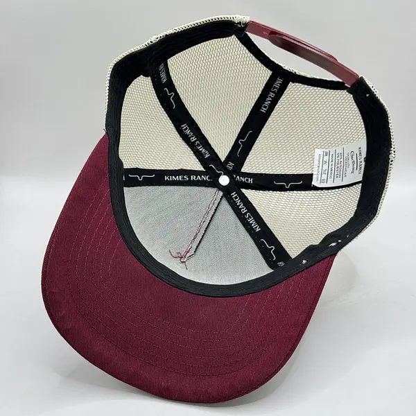 Gorra Kimes Vino Tinto Malla Beige