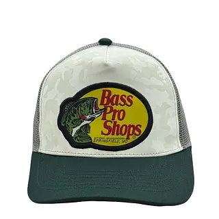 Bass Pro Shops Blanca Reflectiva Visera Verde