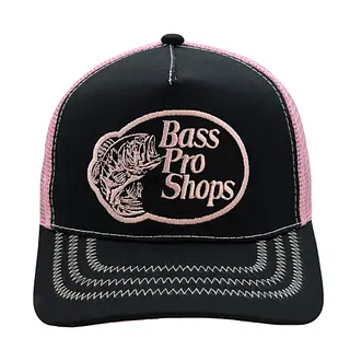 Bass Pro Shops Negra Malla Rosada Zigzag