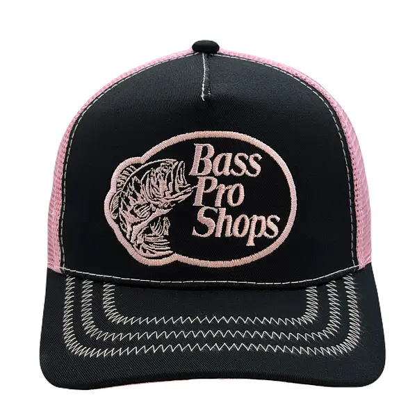 Bass Pro Shops Negra Malla Rosada Zigzag