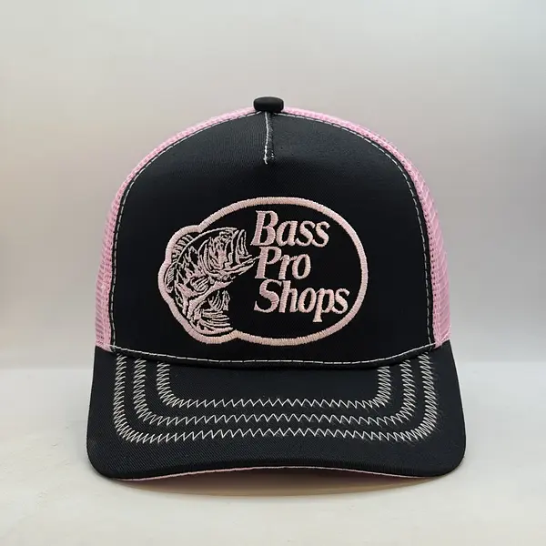 Bass Pro Shops Negra Malla Rosada Zigzag