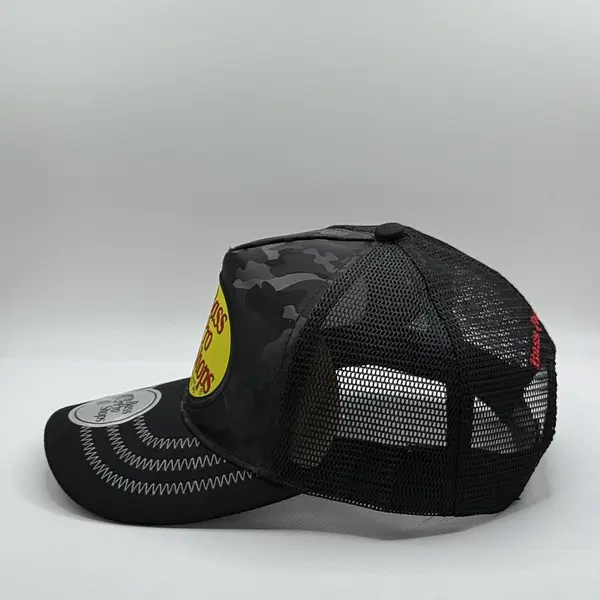 Bass Pro Shops Negra Reflectiva Parche Amarillo