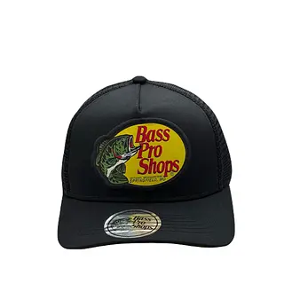 Bass Pro Shops Malla Negra Parche Amarillo