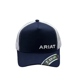 Gorra Ariat Azul Malla Blanca