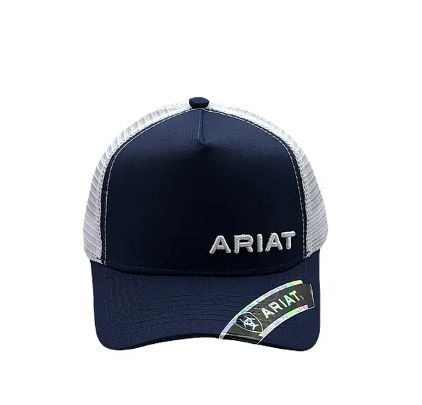Gorra Ariat Azul Malla Blanca