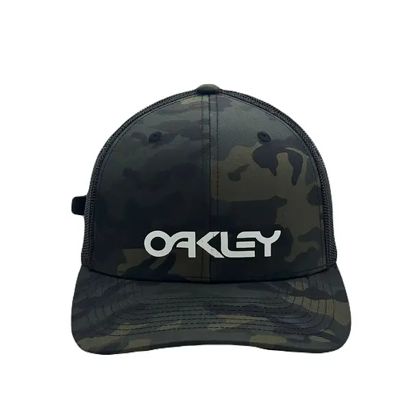 Gorra Oakley Verde Camuflada Letras Blancas