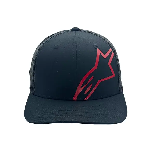 Gorra Alpinestar Negra Logotipo Rojo
