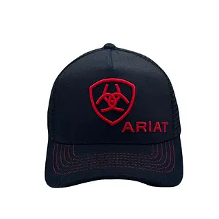 Gorra Ariat Negra Logo Rojo