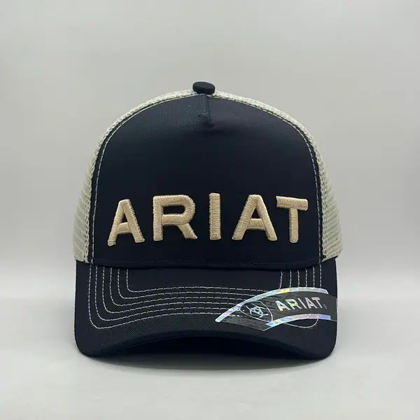 Gorra Ariat Negra Malla Beige