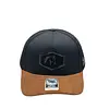 Gorra Adler Negra Caballo Vicera Gamuza Naranja