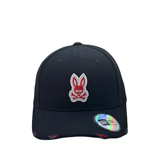 Gorra Psycobunny Negra Conejo Rojo
