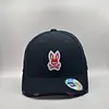 Gorra Psycobunny Negra Conejo Rojo