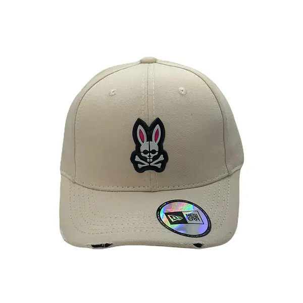 Gorra Psycobunny Beige Conejo Blanca