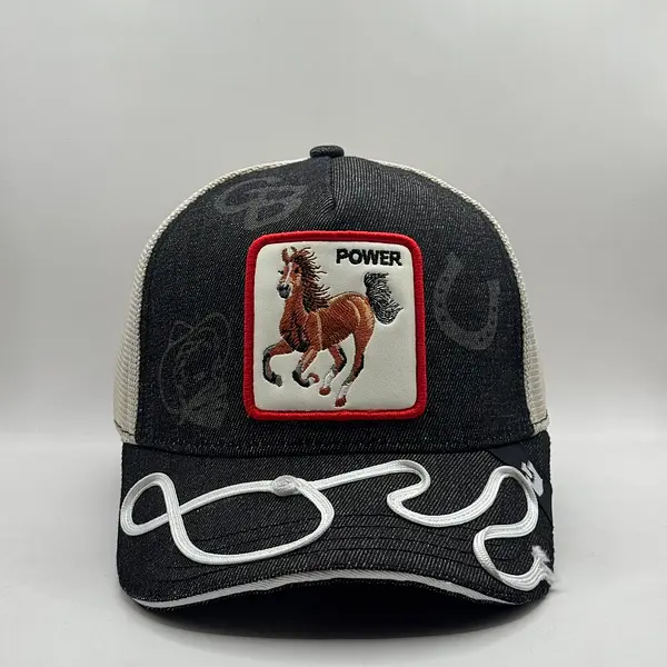 Power Caballo Gris Vicera Con Lazo