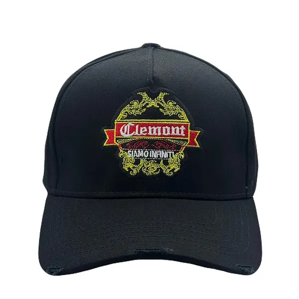 Gorra Clemont Estampado Dorado Rojo