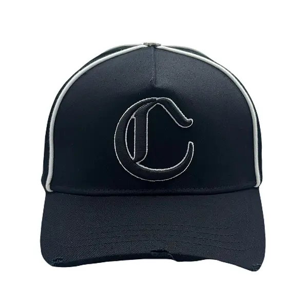 Gorra Clemont Negra Línea Blanca